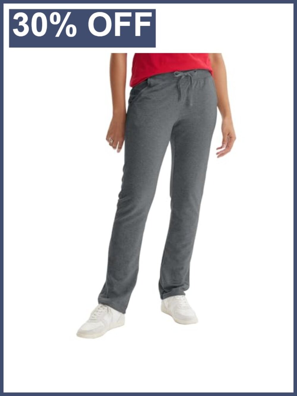 French Terry Lounge Pants with Pockets Wide Leg 31" Inseam